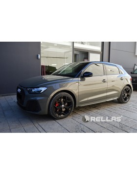 Ταπετσαρία Αυτοκινήτου σε AUDI A1 SLINE με δέρμα άριστης ποιότητας σε σχέδιο κυψέλη με ανθρακί ραφή 