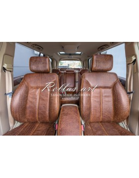 Ταπετσαρία σε MERCEDES GL Croco leather με δέρμα άριστης ποιότητας και ολικό ντύσιμο του εσωτερικού με την τεχνογνωσία της RELLAS.