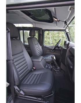 Ταπετσαρία Αυτοκινήτου σε Land Rover Defender 110 με δέρμα άριστης ποιότητας .