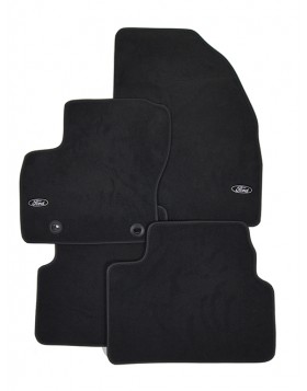 Πατάκια Αυτοκινήτου για FORD KUGA 2008-2013 από βελούδινη μοκέτα με δερμάτινο τελείωμα και λογότυπο