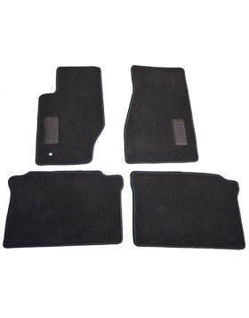 Πατάκια Αυτοκινήτου για jeep Grand Cherokee 2005-2010 με μοκέτα βελούδινη καφέ άριστης ποιότητας πλεκτό ρέλι και λογότυπο.