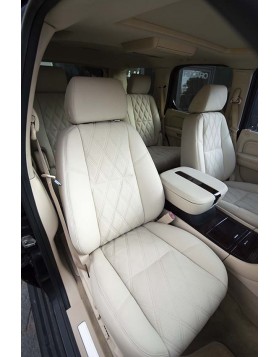 Ταπετσαρία Αυτοκινήτου σε Dodge Escalade από ivory δέρμα με δίγαζο ρόμβο