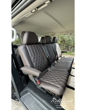 Tαπετσαρία Αυτοκινήτου για Mercedes  Vito Vclass με καφέ δέρμα