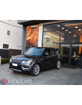 Ταπετσαρία Αυτοκινήτου για RANGE ROVER SPORT 2015 από δέρμα άριστης ποιότητας σε ταμπά απόχρωση και τρυπητό σχέδιο.