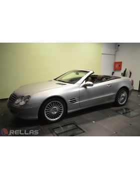 Ταπετσαρία  Aυτοκινήτου σε Mercedes SL 500 με δέρμα καφέ άριστης ποιότητας σε συνδυασμό με ανοιχτές ραφές και τρυπητό δέρμα