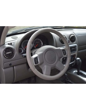 Ντύσιμο τιμονιού αυτοκινήτου Jeep Cherokee με δέρμα άριστης ποιότητας γκρι μπεζ απόχρωσης
