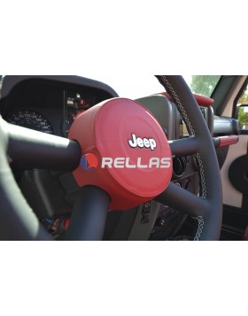  Ντύσιμο Αερόσακος Jeep Wrangler με δέρμα άριστης ποιότητας σε απόχρωση μπορντώ χειροποίητη κατασκευή